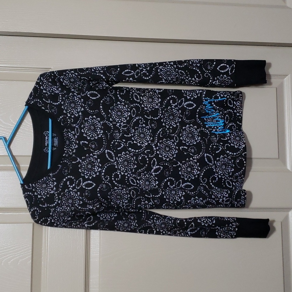 BillaBong boho crewneck logo thermal long sleeves top size small